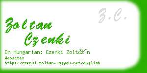 zoltan czenki business card